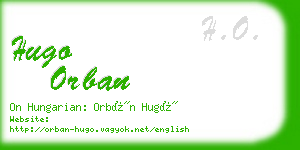 hugo orban business card